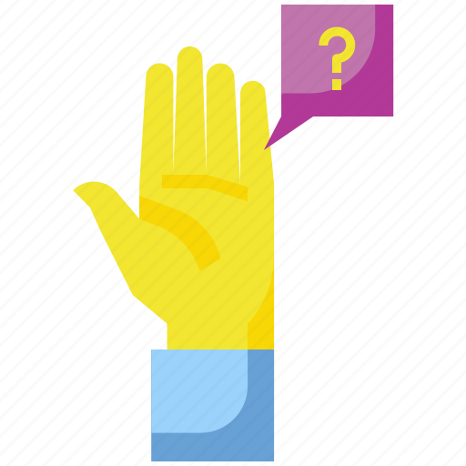 Ask, discussion, education, hand, question, school, study icon - Download on Iconfinder