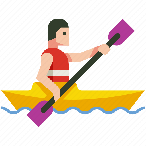 Boat, canoe, canoeing, kayak, kayaking, paddle, sport icon - Download on Iconfinder