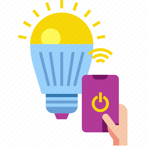 Bulb, iot, light, smart home, smart lamp, smart light, technology icon - Download on Iconfinder
