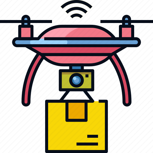 Delivery, drone, drone delivery, drone shipment, iot, shipping, technology icon - Download on Iconfinder