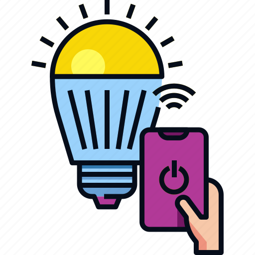 Bulb, iot, light, smart home, smart lamp, smart light, technology icon - Download on Iconfinder