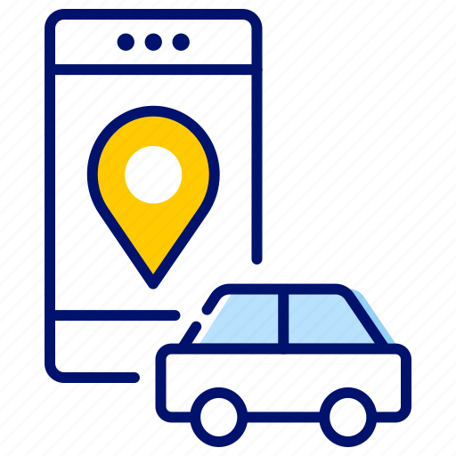 Cab, gps, locate cap, online cab, safe ride, track cab icon - Download on Iconfinder