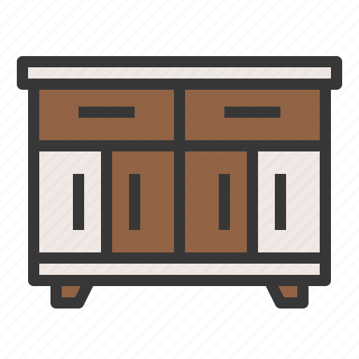 Cabinet, closet, cupboard, furniture, household, interior, sidedesk icon - Download on Iconfinder