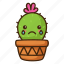 cactus, cry, emoji, sad 