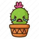 cactus, cry, crying, emoji, sad