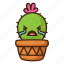 cactus, cry, crying, emoji, sad 