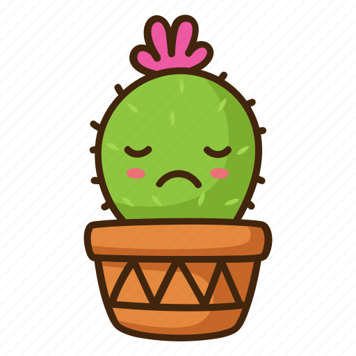 Cactus, emoji, sad icon - Download on Iconfinder