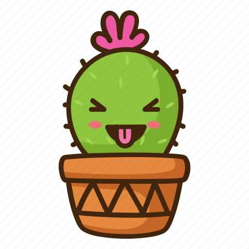 Cactus, cute, emoji, tongue icon - Download on Iconfinder