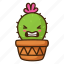 angry, cactus, emoji 
