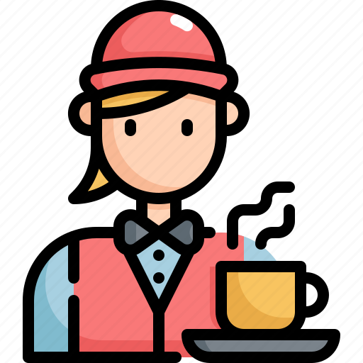 Cafe, coffee, cup, restaurant, shop, waitress, woman icon - Download on Iconfinder
