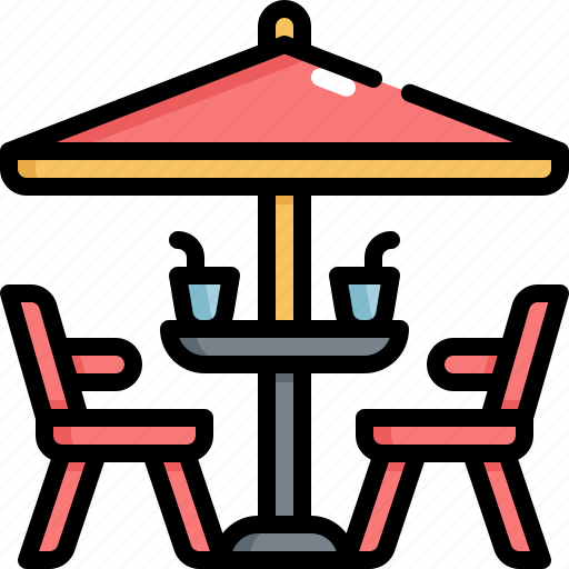 Cafe, food, restaurant, shop, table, umbrella icon - Download on Iconfinder