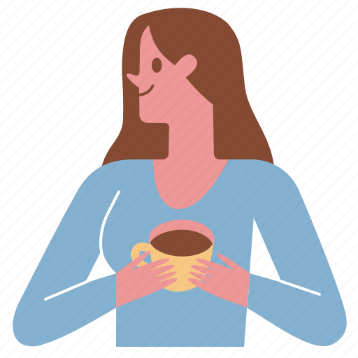 Coffee, time, woman, chill, cafe icon - Download on Iconfinder