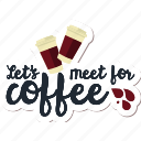 café, coffee, drink, food, networking, restaurant, sticker