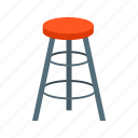 bar, cafe, chair, furniture, round, sit, stool