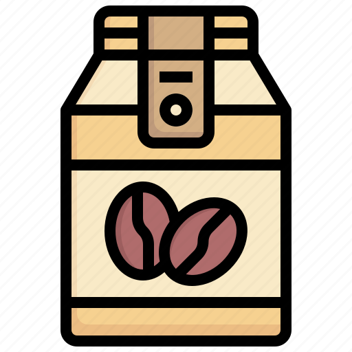 Coffee, bag, beverage, pack, drink, seed icon - Download on Iconfinder