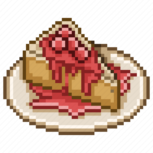 Pixelart, cake, bakery, new york cheese cake, cheese cake, 8bit, dessert icon - Download on Iconfinder