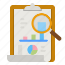 analysis, data, magnifying, glass, business