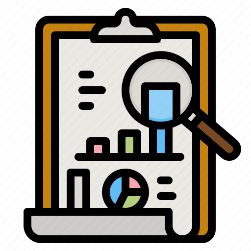 Analysis, data, magnifying, glass, business icon - Download on Iconfinder