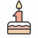 cake, pie, candles, food, birthday, holiday, anniversary, date, one