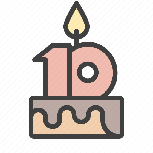 Cake, pie, candles, restaurant, birthday, holiday, anniversary icon - Download on Iconfinder