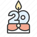 cake, pie, candles, food, birthday, holiday, anniversary, date, twenty