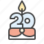 cake, pie, candles, food, birthday, holiday, anniversary, date, twenty 