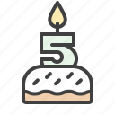 cake, pie, candles, food, birthday, holiday, anniversary, date, five