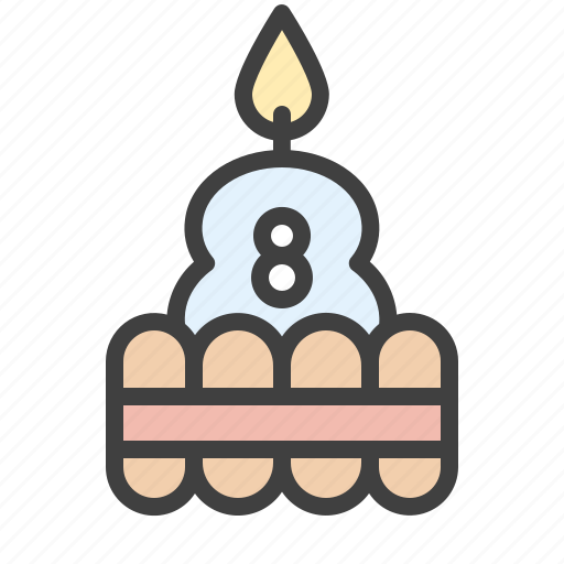 Cake, pie, candles, food, birthday, holiday, anniversary icon - Download on Iconfinder