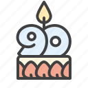 cake, pie, candles, food, birthday, holiday, anniversary, date, ninety
