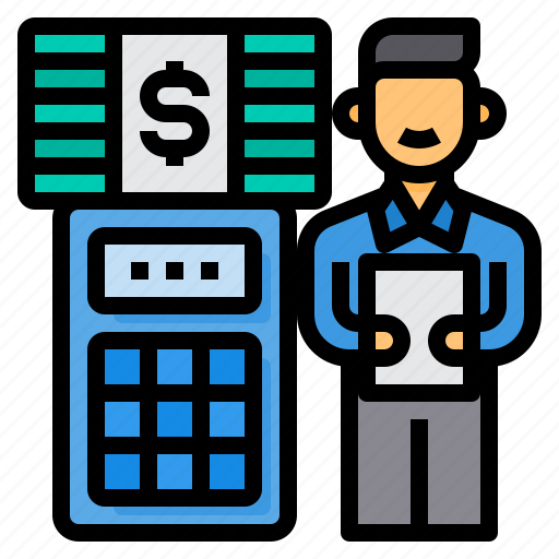 Worker, man, calculator, accountant, money icon - Download on Iconfinder