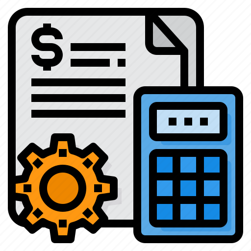 Budget, management, payment, calculator, gear icon - Download on Iconfinder