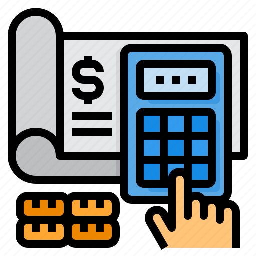 Payment, cheque, hand, calculator, money icon - Download on Iconfinder