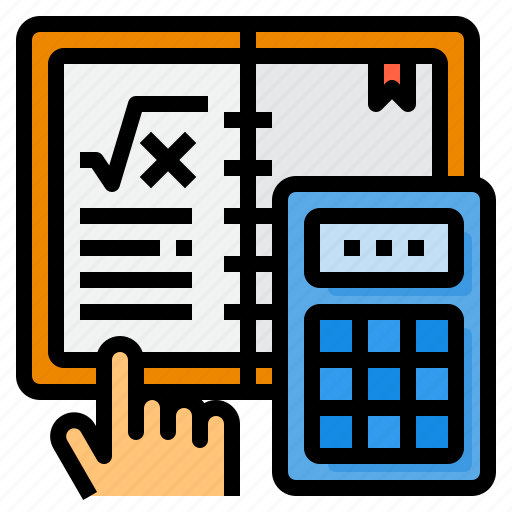 Hand, maths, mathematics, calculator, book icon - Download on Iconfinder