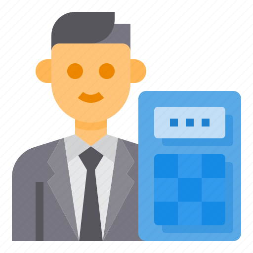 Worker, accountant, calculator, avatar, man icon - Download on Iconfinder