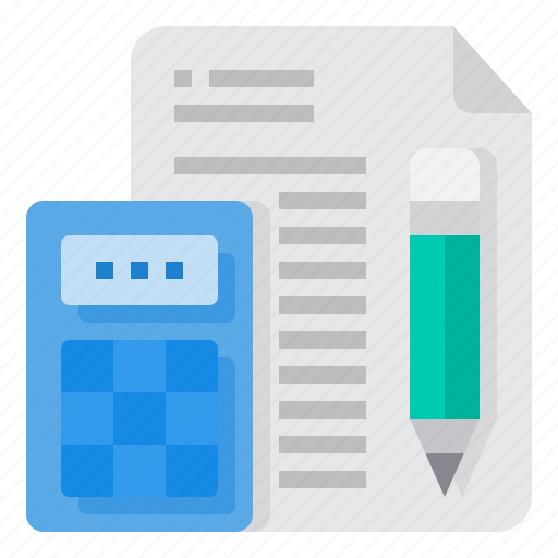 Pencil, calculator, education, paper, economy icon - Download on Iconfinder