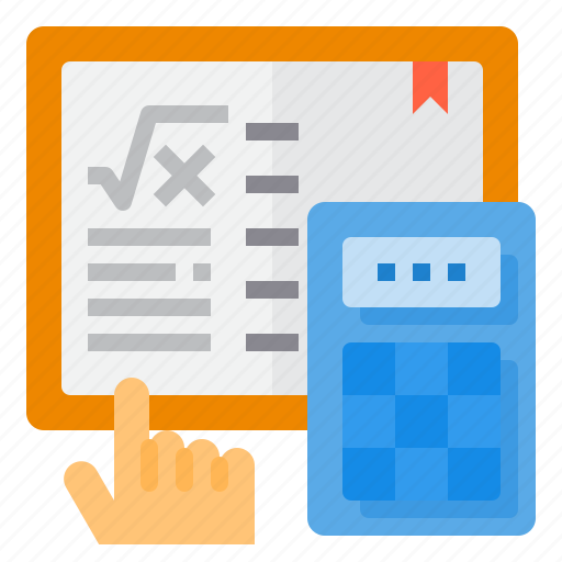Maths, mathematics, calculator, book, hand icon - Download on Iconfinder