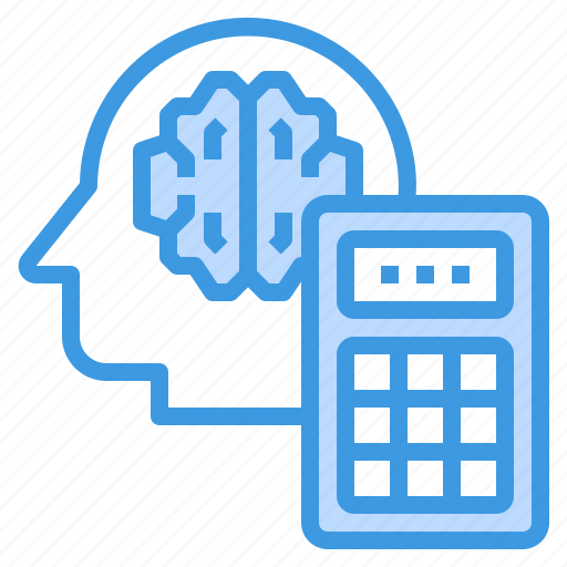 Brain, accounting, calculator, saving, banking icon - Download on Iconfinder