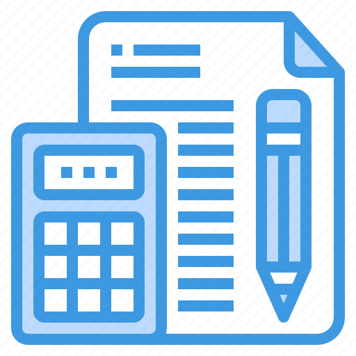 Pencil, calculator, education, paper, economy icon - Download on Iconfinder