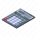 business, calculator, cartoon, finance, isometric, money, woman