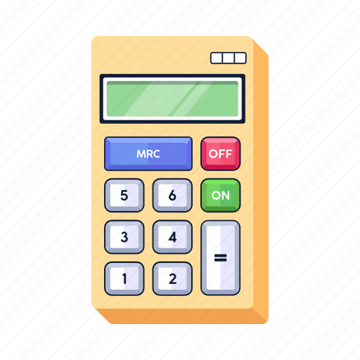 Digital calculator, reckoner, adding device, totalizer, estimator icon - Download on Iconfinder