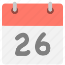 calendar, event, hovytech, schedule, six, twenty-six, two