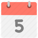 calendar, event, fifth, five, hovytech, schedule, time