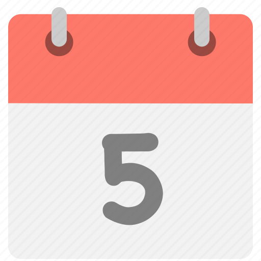 Calendar, event, fifth, five, hovytech, schedule, time icon - Download on Iconfinder
