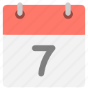 calendar, event, hovytech, schedule, seven, seventh, time, 7