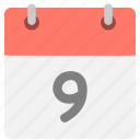 calendar, event, hovytech, nine, ninth, schedule, time
