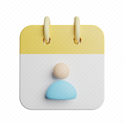Calendar, birthday, front, celebration, schedule 3D illustration - Download on Iconfinder