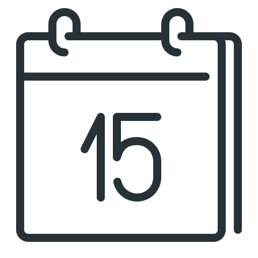 Calendar, date, day, fifteen, 15 icon - Free download