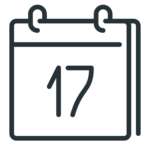 Calendar, date, day, seventeen, 17 icon - Free download