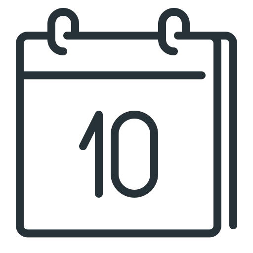 Calendar, date, day, ten, 10 icon - Free download