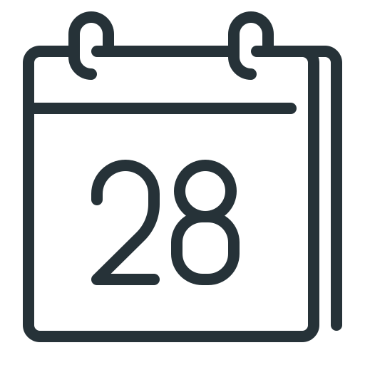 Calendar, date, day, twenty eight, 28 icon - Free download